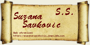 Suzana Savković vizit kartica